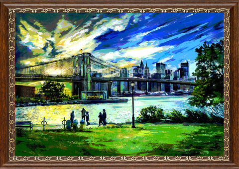 Brooklyn Bridge. Sunset at 7th-continent-company.com - 7 CONTINENT COMPANY Sp. z o.o.