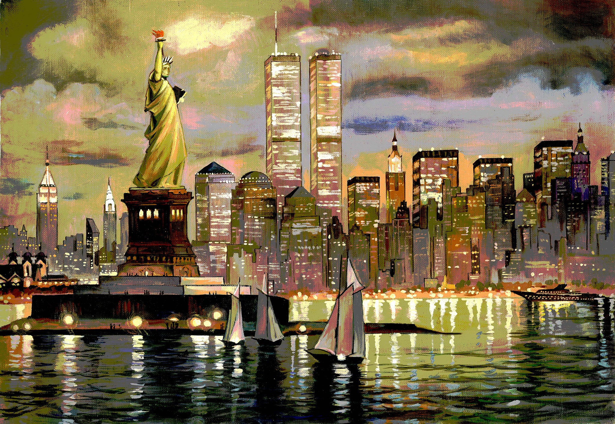 【3Dアート】NEW YORK - EAST RIVER New York City East River Ferry Boat - 3D Model by 3dmonk