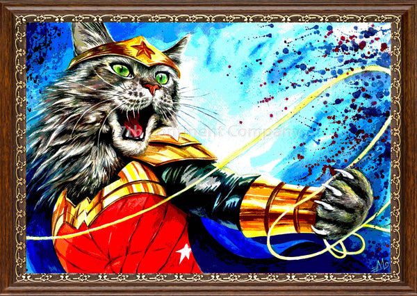 Wonder Woman Cat Art at 7th-continent-company.com - 7 CONTINENT COMPANY Sp. z o.o.
