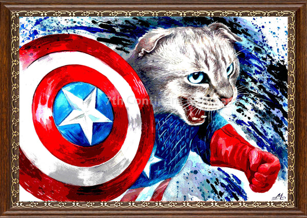 Captain America Cat Art at 7th-continent-company.com - 7 CONTINENT COMPANY Sp. z o.o.
