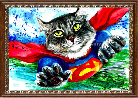 Superman Cat Art at 7th-continent-company.com - 7 CONTINENT COMPANY Sp. z o.o.